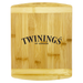 Tiga Bamboo Cutting Board - A bamboo cutting board with a smooth surface, featuring a logo. Its natural wood colour adds a warm touch.