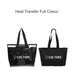 Tote Bag With Detachable PVC Cover - A promotional tote bag in black alongside a transparent tote with a detachable PVC cover, both featuring a logo.