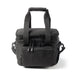 Super Duty 20 - Expanding Cooler - A black expanding cooler with dual zippers, sturdy handles, and an adjustable shoulder strap, featuring a front pocket and logo.