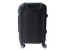 Traveller Carry-on Suitcase - A black wheeled carry-on suitcase with a sturdy handle and smooth-rolling wheels, featuring a logo.