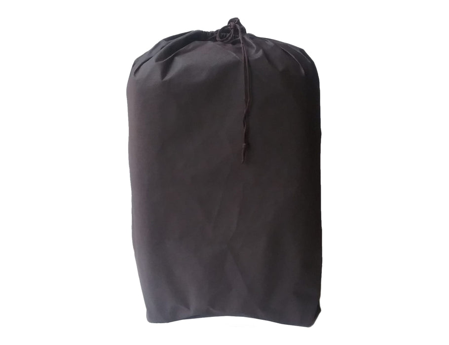 Traveller Carry-on Suitcase - A black carry-on suitcase with a drawstring closure, featuring a logo or branding on the surface.