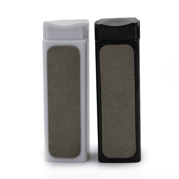 The Wipey Screen Cleaner - Two rectangular screen cleaning devices, one white and one black, each with a grey cleaning surface and a logo.