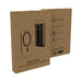 Wally Stand - A phone stand and card holder packaged in a brown cardboard box, featuring a logo and product details.