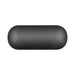 Aria True Wireless Earbuds - A black oval charging case for Aria True Wireless Earbuds is displayed. The case has a smooth finish and a seamless design.