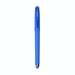 Fidget Gel Pen - A blue fidget gel pen with a smooth finish and a click mechanism, featuring a logo on its body.