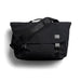 Bellroy Classic Messenger 13L - A black messenger bag with a flap, adjustable shoulder strap, and branding label. It features buckle closures and a sleek design.