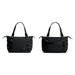 Bellroy Classic Tote - A black tote bag with two handles, featuring a sleek design and a logo. It appears in two angles.