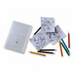 The Sketch Set - A sketch set featuring a clear case, colouring pencils in various colours, and several colouring pages.