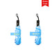 Anti-rebound Folding Umbrella - A blue folding umbrella with a black handle and a logo, featuring an anti-rebound design.