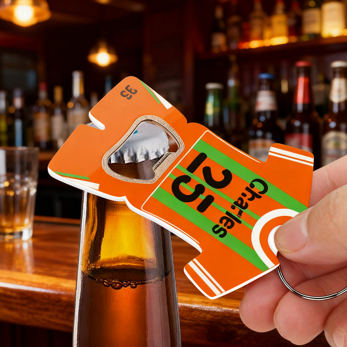 Sport Jersey Bottle Opener Keyring - Custom Promotional Product