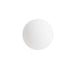 Lacrosse Ball - A white lacrosse ball with a smooth surface, featuring a logo on one side.