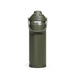 CamelBak - Thrive Chug VSS 0.6L - A drink bottle in an olive green colour with a silver cap and a handle, featuring a logo.