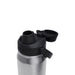 CamelBak - Thrive Chug VSS 0.75L - A drink bottle featuring a stainless steel body with a black cap and spout, including a logo on the side.