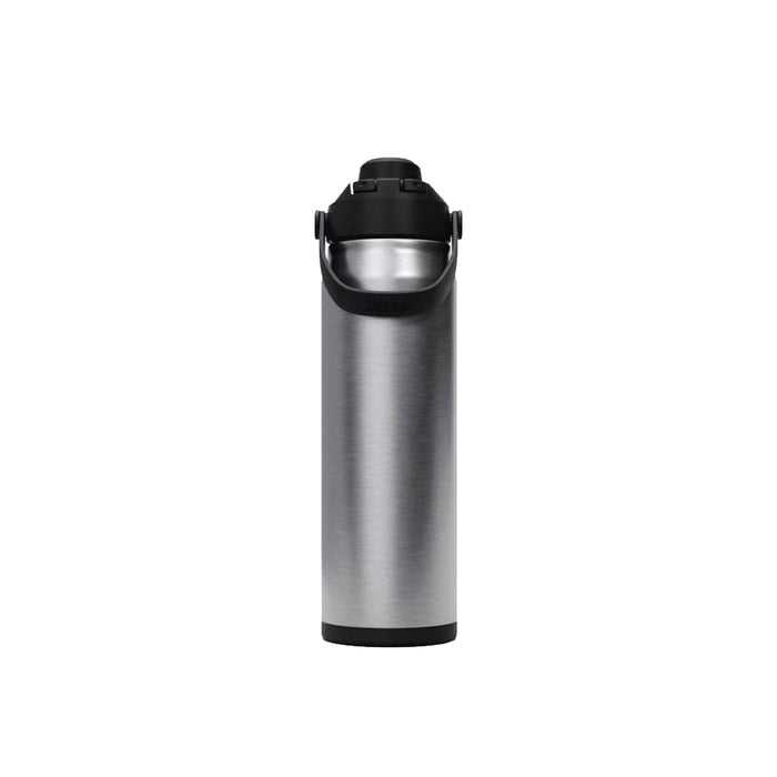 CamelBak - Thrive Chug VSS 0.75L - A drink bottle in a sleek silver and black design, featuring a secure lid and a carry handle.