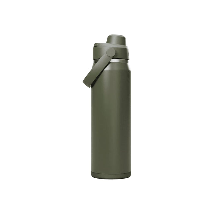 CamelBak - Thrive Chug VSS 0.75L - A drink bottle in an olive green colour, featuring a tight-fitting lid and a carry handle. It has a logo on the side.
