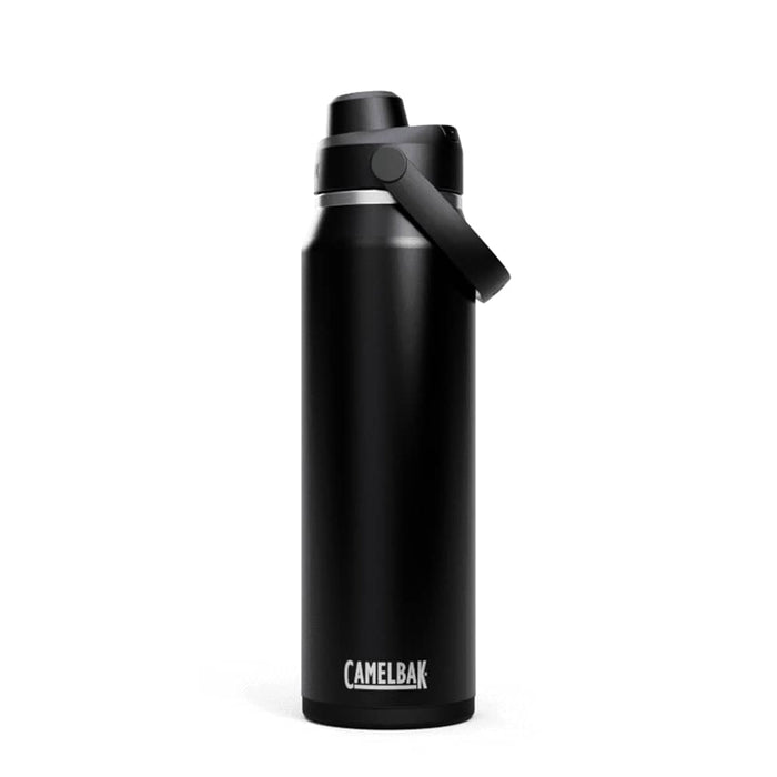 CamelBak - Thrive Chug VSS 1.0L - A drink bottle in matte black, featuring a screw-top lid and a carry handle, with a visible logo.