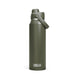 CamelBak - Thrive Chug VSS 1.0L - A drink bottle in matte olive green with a flip-top lid and a side handle. It features a brand logo.