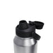 CamelBak - Thrive Chug VSS 1.2L - A drink bottle featuring a silver stainless steel body with a black lid and spout, complete with a branding logo.