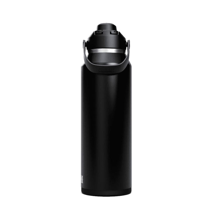CamelBak - Thrive Chug VSS 1.2L - A drink bottle in black with a silver accent, featuring a screw-on lid and a handle, designed for easy carrying.