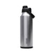 CamelBak - Thrive Chug VSS 1.2L - A drink bottle with a sleek stainless steel design, featuring a black lid and handle, and a logo on the side.