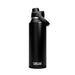 CamelBak - Thrive Chug VSS 1.2L - A drink bottle in matte black with a flip-top lid and a carry strap, featuring a logo on the front.