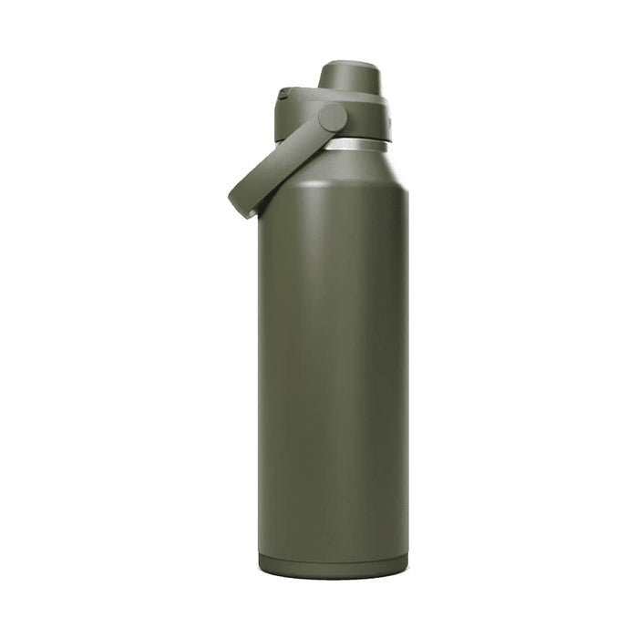 CamelBak - Thrive Chug VSS 1.2L - A drink bottle in olive green with a secure lid and a carry handle. It features a logo on the side.