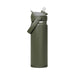 CamelBak - Thrive Flip Straw VSS 0.6L - A drink bottle in olive green with a flip straw lid and carry handle, featuring a logo.
