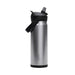 CamelBak - Thrive Flip Straw VSS 0.6L - A drink bottle in silver metal with a black flip straw, featuring a black handle for easy carrying.
