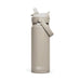 CamelBak - Thrive Flip Straw VSS 0.6L - A drink bottle in a light beige colour with a flip straw and a side handle, featuring a logo.