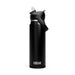 CamelBak - Thrive Flip Straw VSS 0.75L - A drink bottle in matte black with a flip straw lid and a carry handle, featuring a logo.