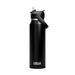 CamelBak - Thrive Flip Straw VSS 1.0L - A drink bottle in black with a flip straw cap and a carry handle, featuring a logo on the front.