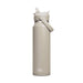 CamelBak - Thrive Flip Straw VSS 1.0L - A drink bottle in light beige with a flip straw and a carry handle, featuring a logo.