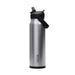 CamelBak - Thrive Flip Straw VSS 1.0L - A drink bottle in silver with a black flip straw lid, featuring a handle and branding.