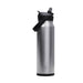 CamelBak - Thrive Flip Straw VSS 1.0L - A drink bottle in a sleek, silver metallic finish, featuring a black flip straw lid and a carrying handle.
