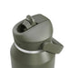 CamelBak - Thrive Flip Straw VSS 1.2L - A drink bottle in olive green with a flip straw and a handle, featuring a circular cap and a visible logo.