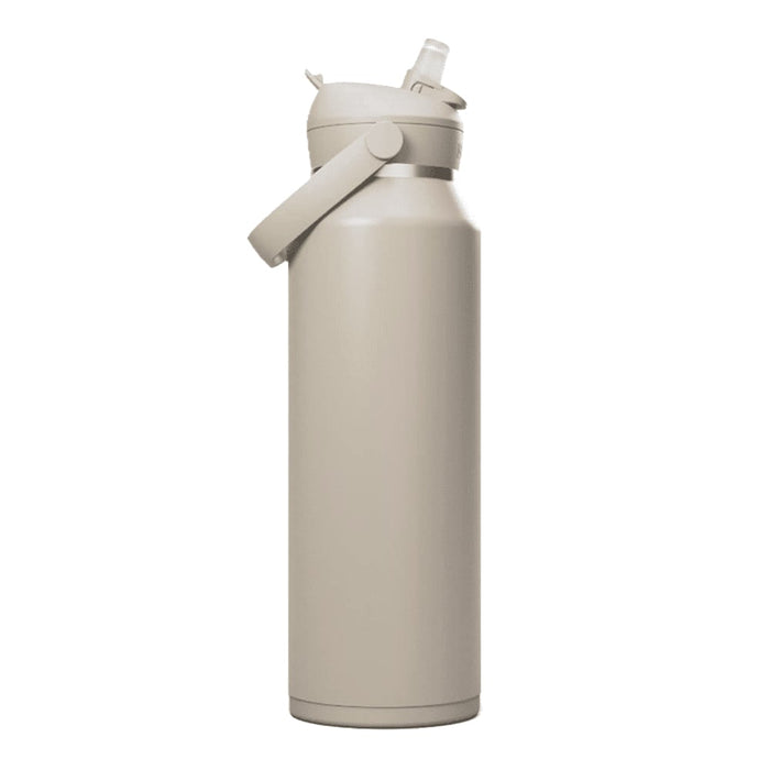 CamelBak - Thrive Flip Straw VSS 1.2L - A drink bottle in a beige finish featuring a flip straw mechanism and a carrying handle. It has a logo on the side.