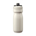 CamelBak - Podium Insulated Steel 0.5L - A drink bottle in a light cream shade with a black lid and a logo, designed for insulation.