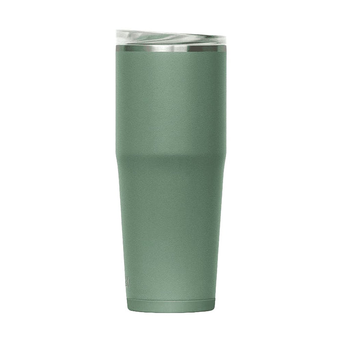 CamelBak - Thrive Tumbler VSS 0.6L - A drink bottle with a sleek design, featuring a matte green finish and a stainless steel top. It has a logo.