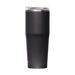 CamelBak - Thrive Tumbler VSS 0.6L - A drink bottle in matte black with a clear lid, featuring a sleek, tapered design and a branding logo.
