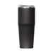 CamelBak - Thrive Tumbler VSS 0.9L - A drink bottle in matte black with a clear lid, featuring a sleek, tapered design and a logo.