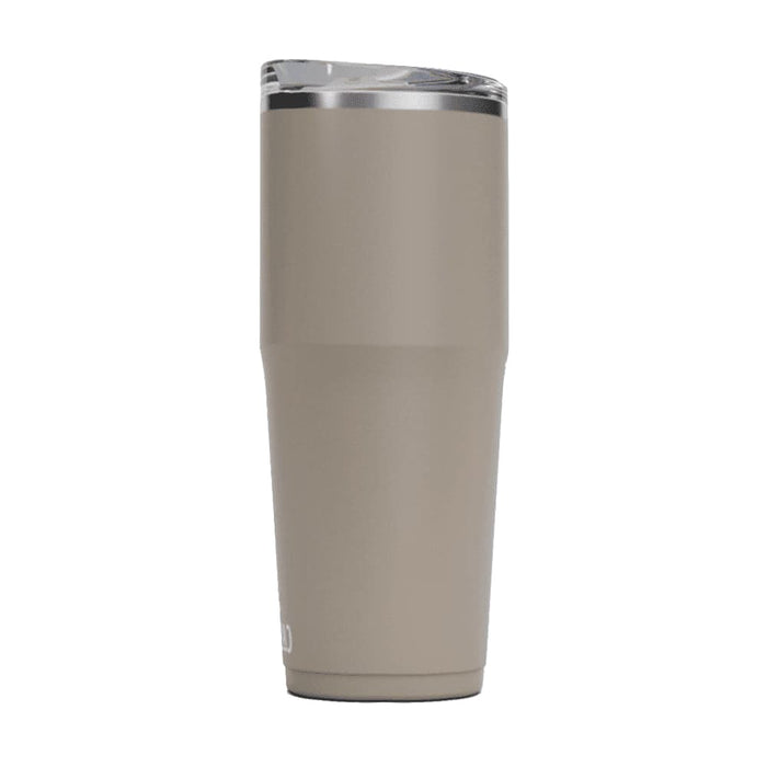 CamelBak - Thrive Tumbler VSS 0.9L - A drink bottle in a muted beige colour with a stainless steel lid and a logo on the side.