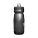 CamelBak Podium Bike Bottle 0.6L - Retail Colours - A drink bottle in matte black with a nozzle cap and a dotted pattern, featuring a branding logo.