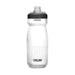CamelBak Podium Bike Bottle 0.6L - Retail Colours - A drink bottle in clear plastic with a black cap and a dotted white design, featuring a CamelBak logo.