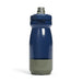 CamelBak Podium Bike Bottle 0.6L - Retail Colours - A drink bottle in navy blue and olive green with a screw top and logo.