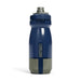 CamelBak Podium Bike Bottle 0.6L - Retail Colours - A drink bottle with a navy blue and grey design, featuring a wide mouth for easy filling and a logo on the side.