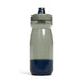 CamelBak Podium Bike Bottle 0.6L - Retail Colours - A drink bottle in grey with a navy blue base, featuring a twist top and a logo on the side.