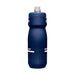 CamelBak - Podium 0.7L - A drink bottle with a navy body and a flip top, featuring a logo and a dotted design.