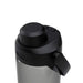 CamelBak - Thrive Chug 0.6L - A drink bottle in black, featuring a secure lid and a handle, with a transparent body. It includes a brand logo.