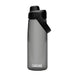 CamelBak - Thrive Chug 0.75L - A drink bottle in a translucent grey colour with a black lid and spout, featuring a handle and a logo.
