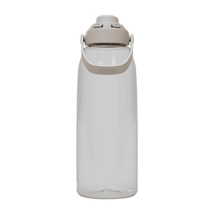 CamelBak - Thrive Chug 1.5L - A drink bottle featuring a clear design with a beige lid and handle, designed for easy hydration.